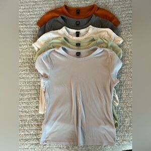 Wild Fable Women's Short Sleeve Tee Set - Gray, Cream, Green, Brown, Orange